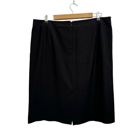 Black Talbots Womens Skirt Straight Size 16 Cotton Polyester Blend - Picture 7 of 11